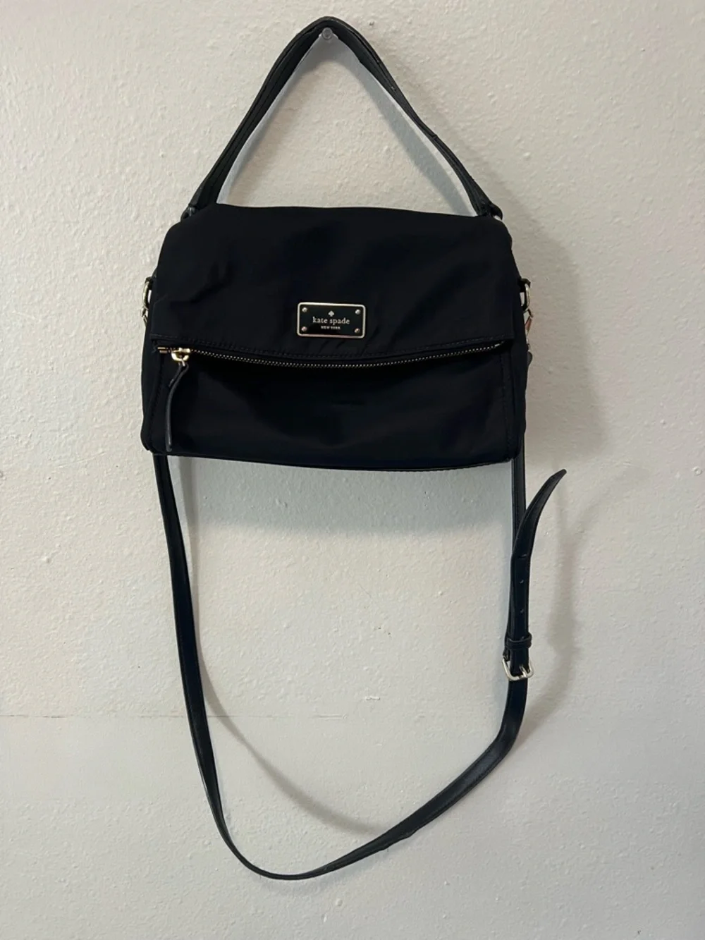 Kate Spade Black Nylon Shoulder Bag Crossbody Miri